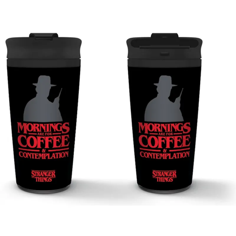 PYRAMID INTERNATIONAL Stranger Things Coffee and Contemplation Metal halbă de călătorie 450 ml Doar azi