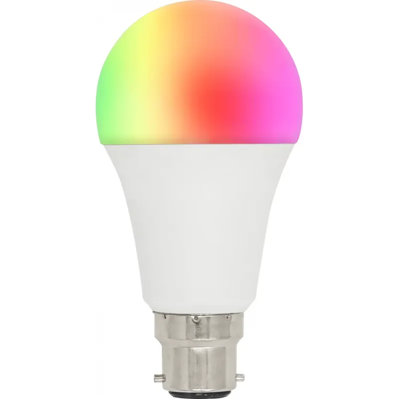 WOOX R4554 Smart Home inteligent bec (B22 8 Watt 650 Lumen 3000K Wi-Fi îndepărtat ajunge RGB) Disponibil imediat