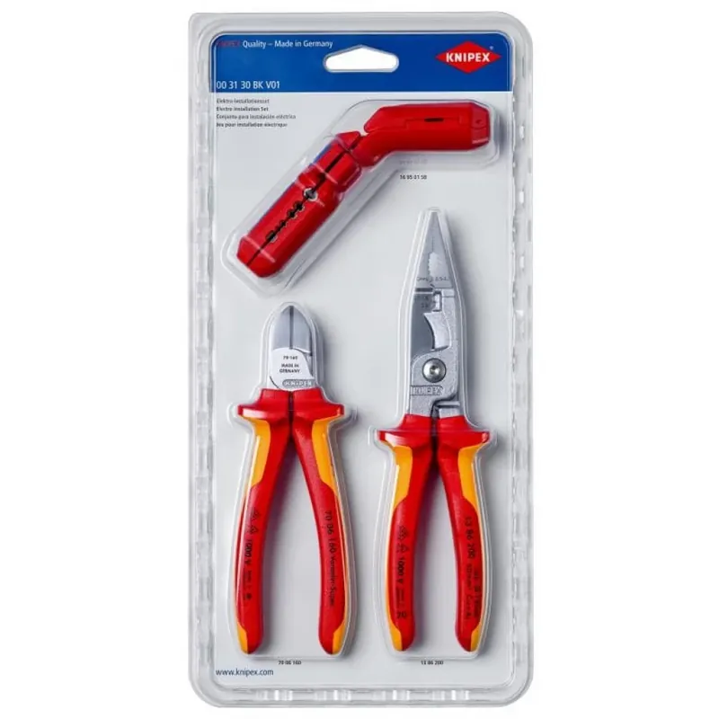 Calitate înaltă KNIPEX 00 31 30 BK V01 Trusă de scule 3 cu părţi