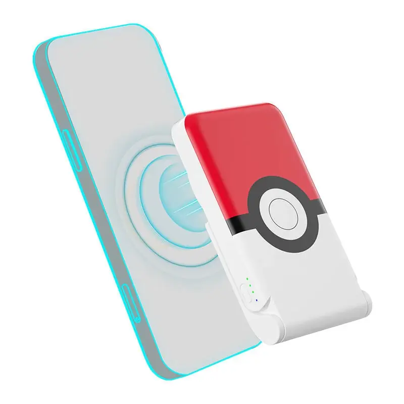 Calitate înaltă OTL TECHNOLOGIES Pokeball magnetic Cablu fără Powerbank 5000mAh 15W roșu-alb