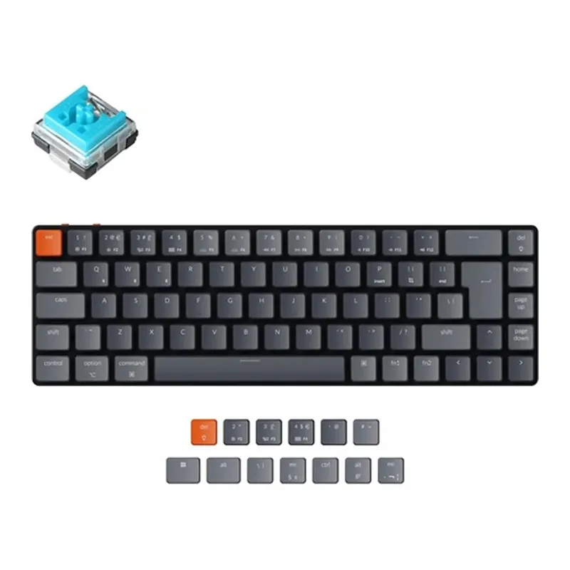 Comandă acum KEYCHRON K7 RGB Wireless Gateron Hot Swap Optical Blue UK engleză negru
