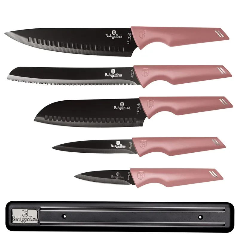 BERLINGER HAUS BH/2700 I-Rose Collection set cuțite magnetic cu cuier 6buc Ofertă specială