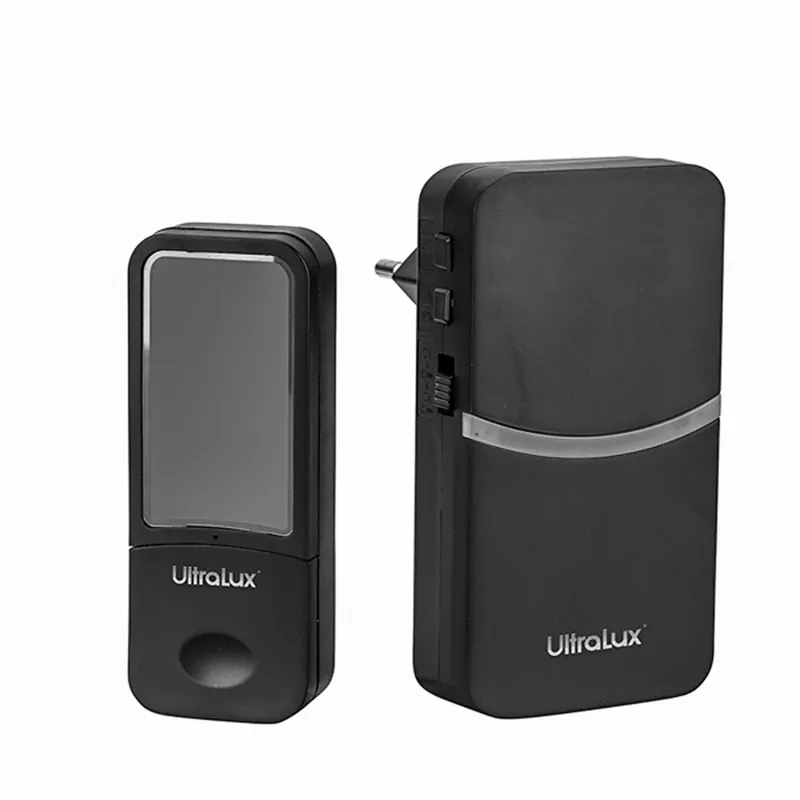 ULTRALUX Vezeték- și element fără sonerie kinetikus IP44 70m negru RFCDB18B Popular