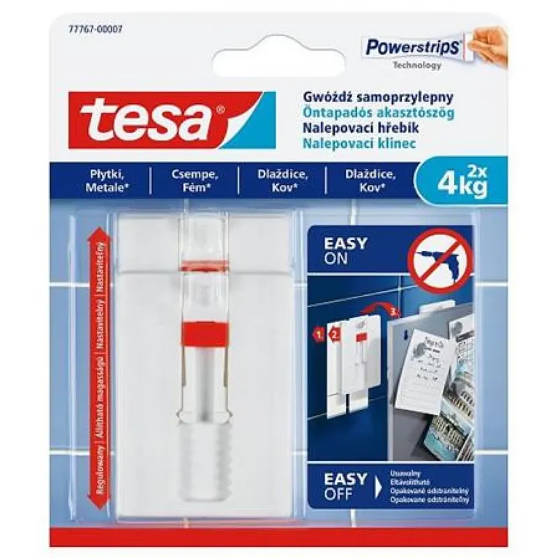 Nu rata TESA 77767-00007-00 Powerstrips akasztószög autoadezive reglabil sima pe suprafaţa