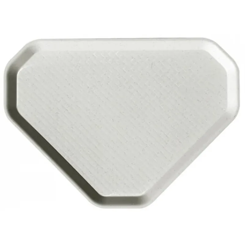 Livrare rapidă 1605MUA015 Önkiszolgáló tavă triunghiular plastic restaurant 47.5x34 cm fehér-mákos