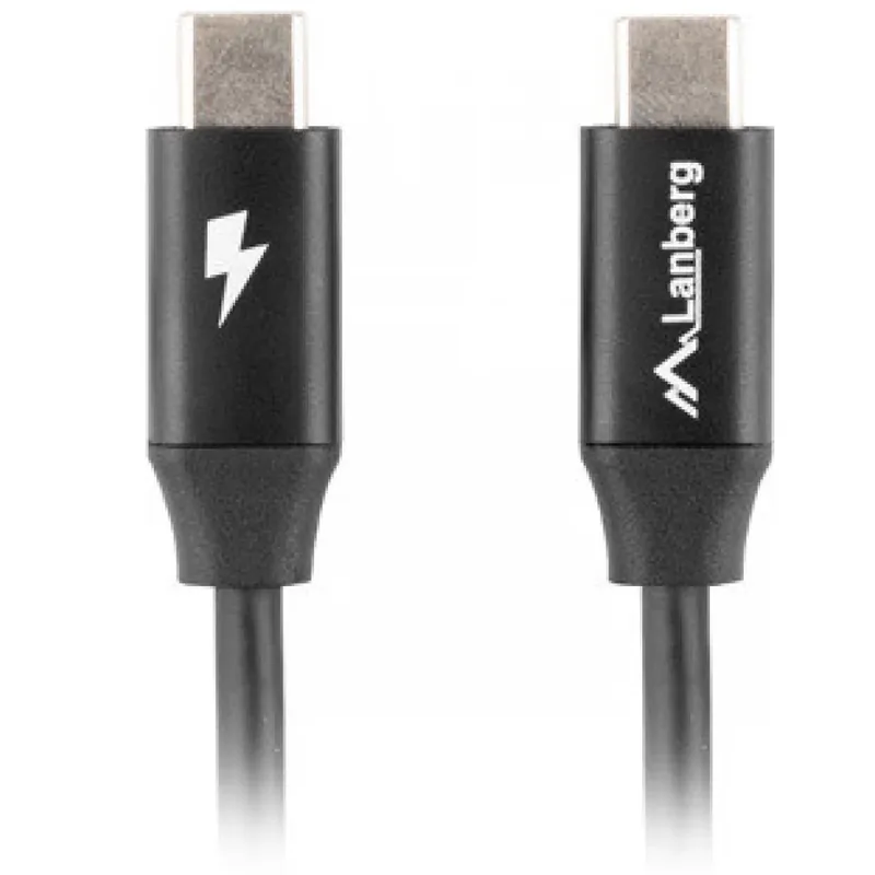 Doar azi LANBERG USB 2.0 Type C Conector Negru 50cm CA-CMCM-40CU-0005-BK
