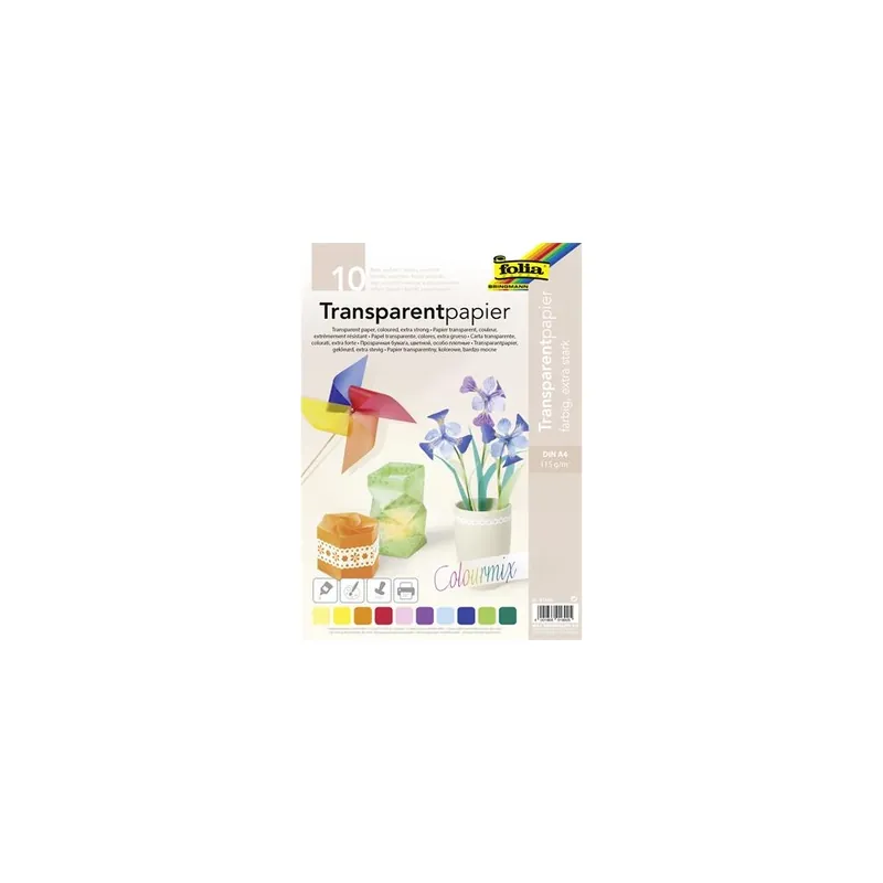 Comandă acum FOLIA Transparent hârtie A4 115g 10 lap mixt culoare