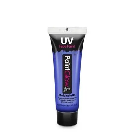 Arc- vopsea de corp UV fényben fluorescent 12 ml neon albastru Calitate înaltă