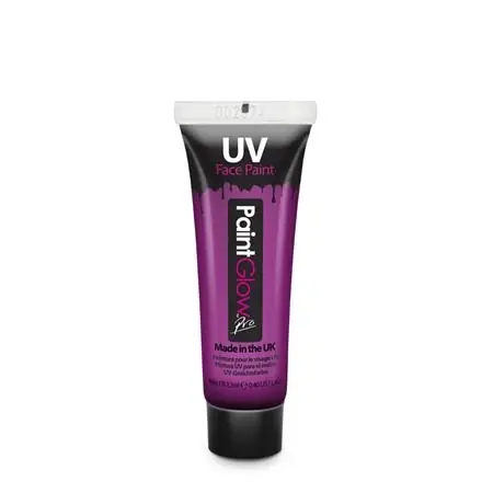 Doar azi Arc- vopsea de corp UV fényben fluorescent 12 ml neon lila