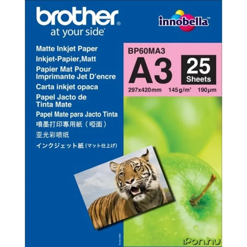 Preț redus BROTHER BP-60MA3 Matt Inkjet hârtie foto A3 (25 lap)
