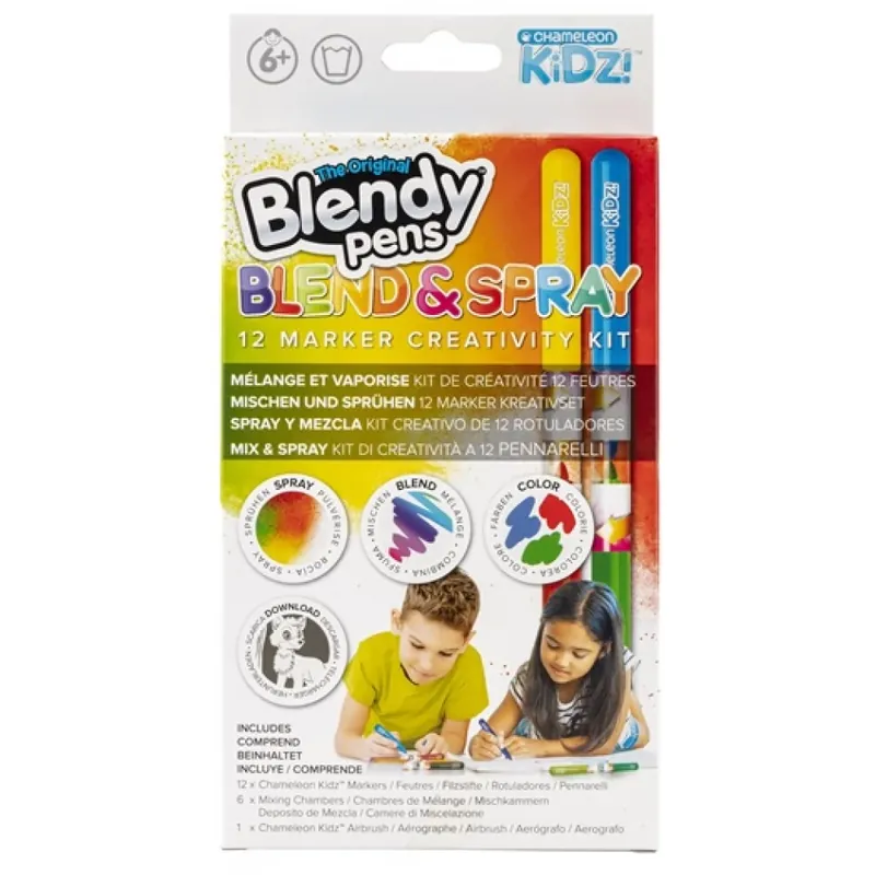Ofertă exclusivă CHAMELEON Kidz Blend & Spray marker set 12buc