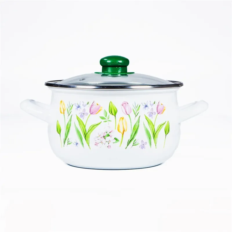 Noutate TOO 467143 BELLY TULIP Vas (fazék) sticlă cu capac 4.8L 22cm
