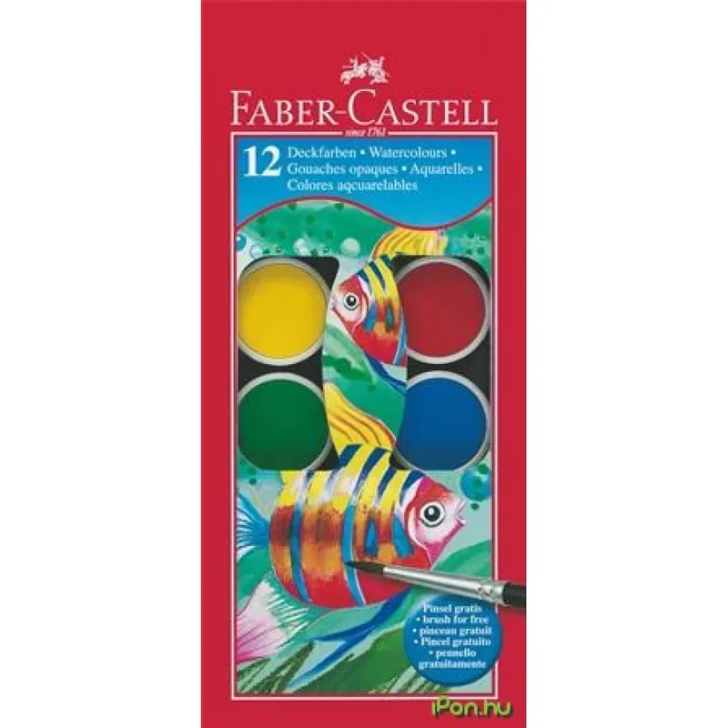 Expediere rapidă FABER-CASTELL Acuarelă 12 bucăţi 30 mm