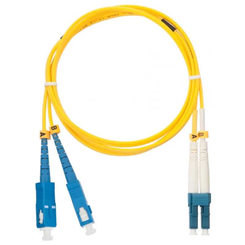 Preț mic NIKOMAX Fiber Optic SC/UPC Fiber Optic LC/UPC Convertor Galben 2m NMF-PC2S2C2-SCU-LCU-002