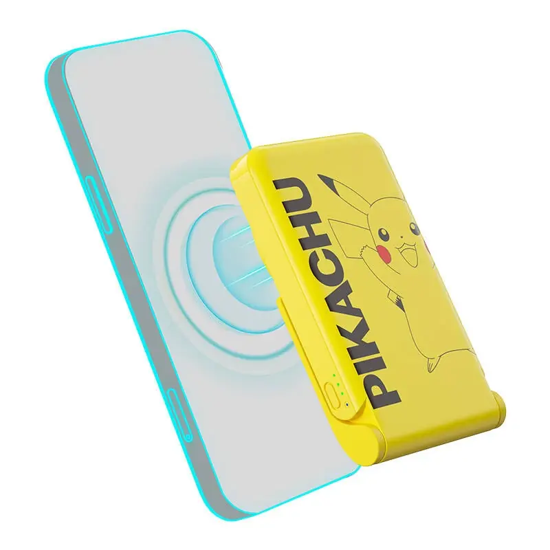 Lichidare de stoc OTL TECHNOLOGIES Pikatchu magnetic Cablu fără Powerbank 5000mAh 15W galben