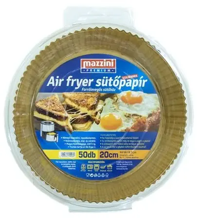 Ofertă de sezon MAZZINI Air Fryer pentru aparat Hârtie de copt silicon rotund 20cm 50buc