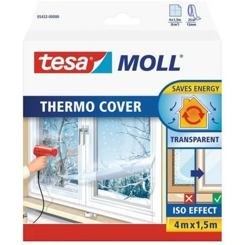 TESA tesamoll Ablakszigetelő folie 1.5 m x 4 m Livrare expres