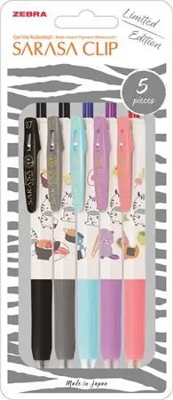 ZEBRA Sarasa Clip Kawai Animal Gel stilou set 0.33 mm apasa butonul Livrare rapidă