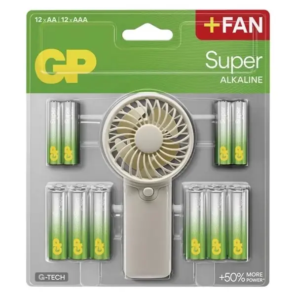 Cel mai vândut GP Super mikro creion element (AAA) + creion element (AA) 12+12buc + Ventilator