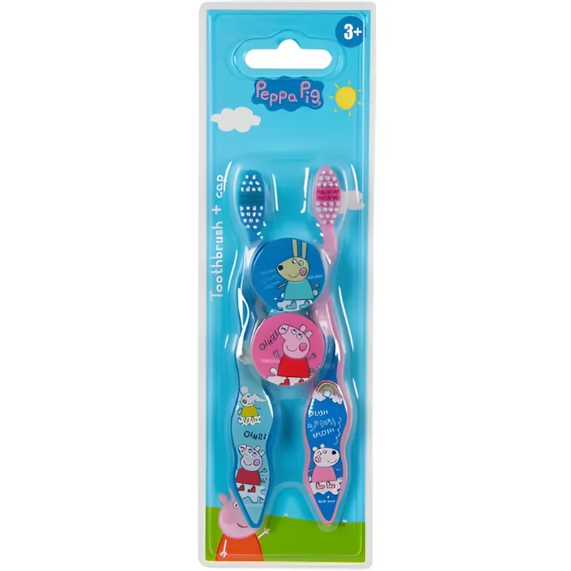 Discount periuță de dinți copil moale capac 3+ Peppa Pig 2buc KHSZ78