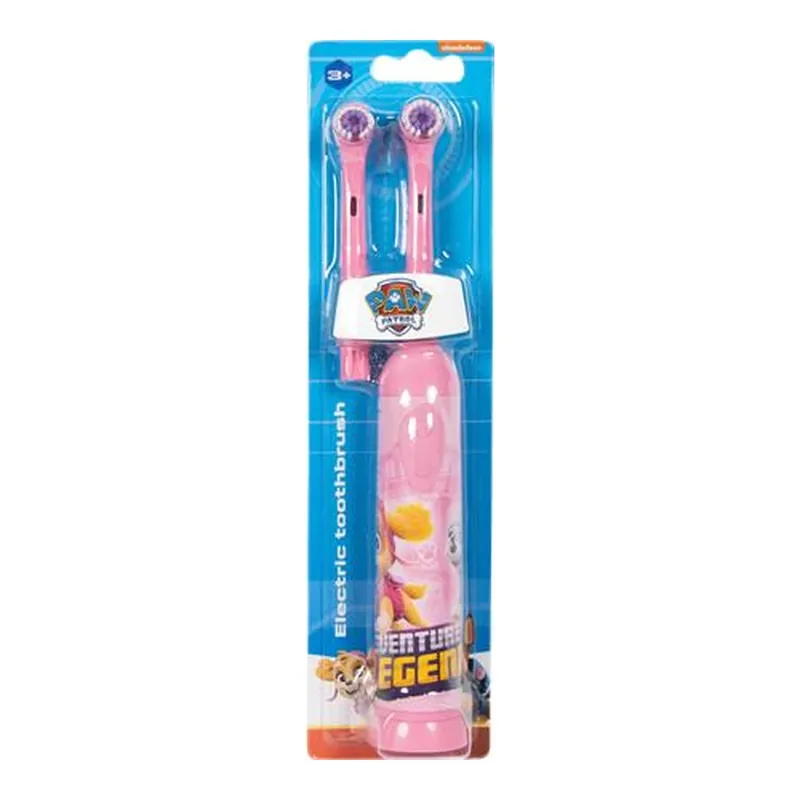 Plată sigură electric periuţă de dinţi 2 cu cap de rezervă Paw Patrol pink KHSZ84