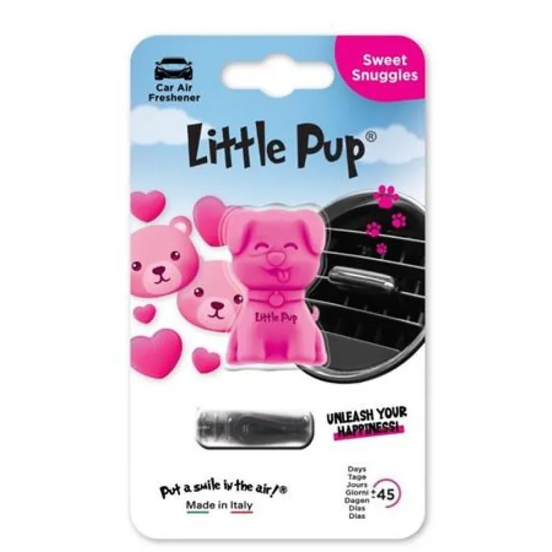 Cumpărături sigure LITTLE PUP Odorizant auto în orificiul de aerisire Sweet Snuggles roz