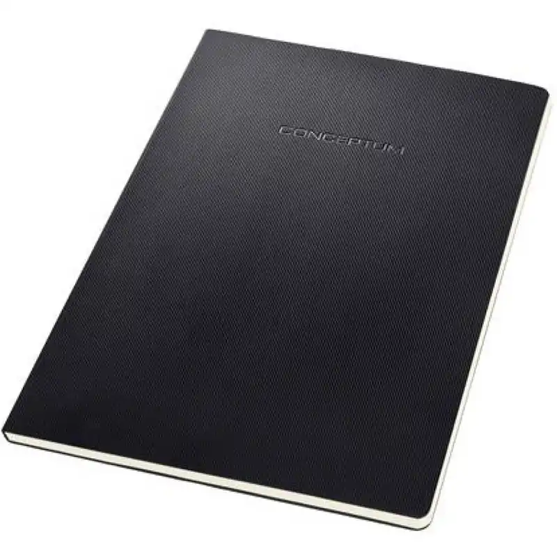 SIGEL Broșură exclusiv A4 cu pătrăţele 60 lap Hardcover Conceptum negru Preț redus
