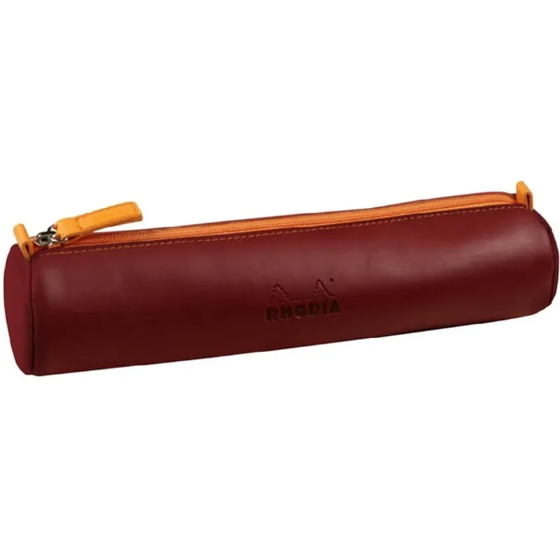 CLAIREFONTAINE Rhodiarama 21.5x5cm cu cilindru imitație piele burgundivörös penar P0016-0746 Preț mic