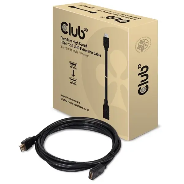 CLUB3D HDMI 2.0 prelungitor Negru 3m CAC-1321 Livrare rapidă