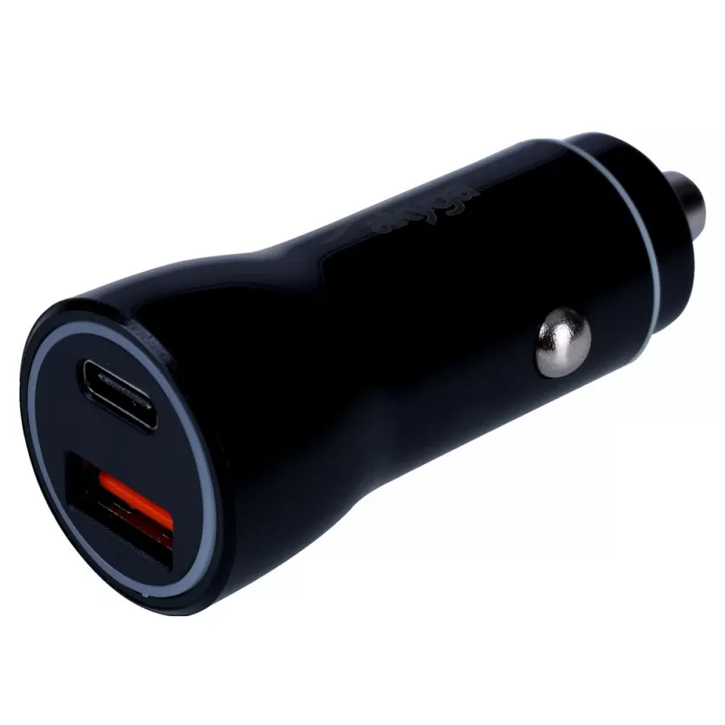 Transport gratuit AKYGA AK-CH-16 Mașină încărcător 1xUSB QC USB-C 3A negru