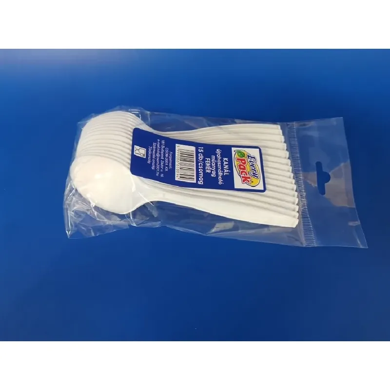 EVERY PACK 15330 PS plastic lingură reutilizabil 5db/cs alb Promoție