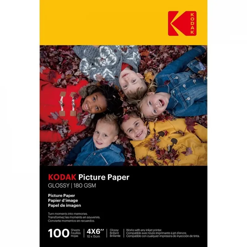 Popular KODAK KO-9891161 Fine Art hârtie foto High Gloss 180g 10x15 cm (100 lap)