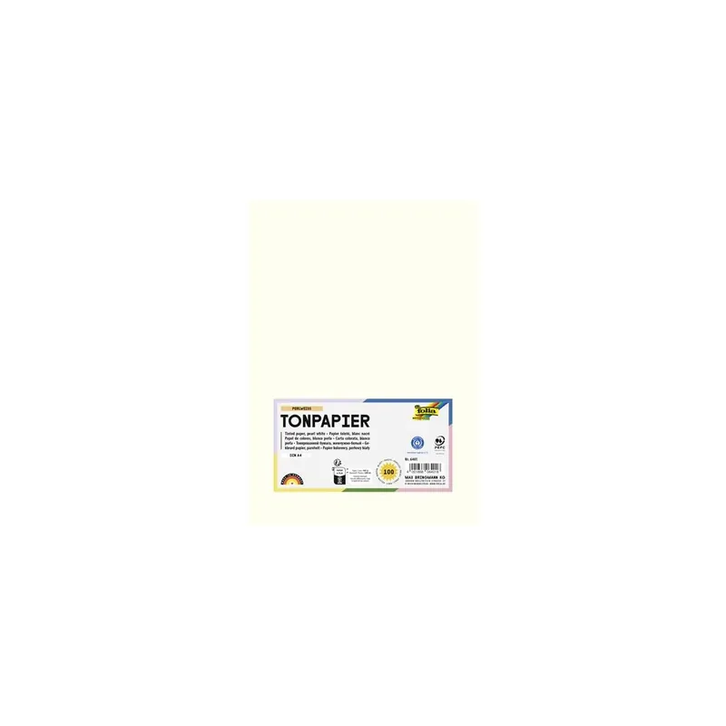 FOLIA Color hârtie A4 130g 100 lap Sidef alb Ultima șansă