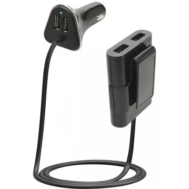 SAL Universal de maşină încărcător rapid 4xUSB negru Ofertă de sezon