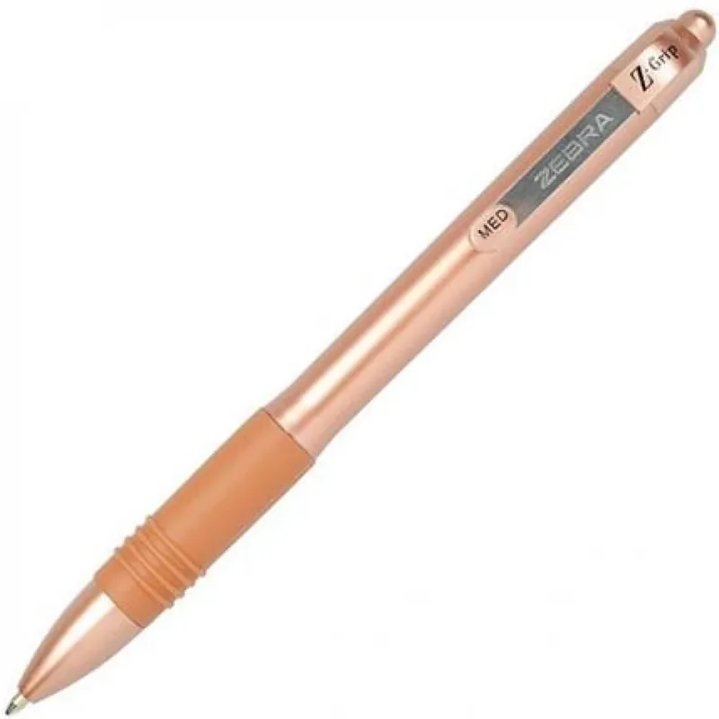 ZEBRA Z-Grip Smooth Rose Gold pix 0.27 mm apasa butonul albastru Cel mai bun preț