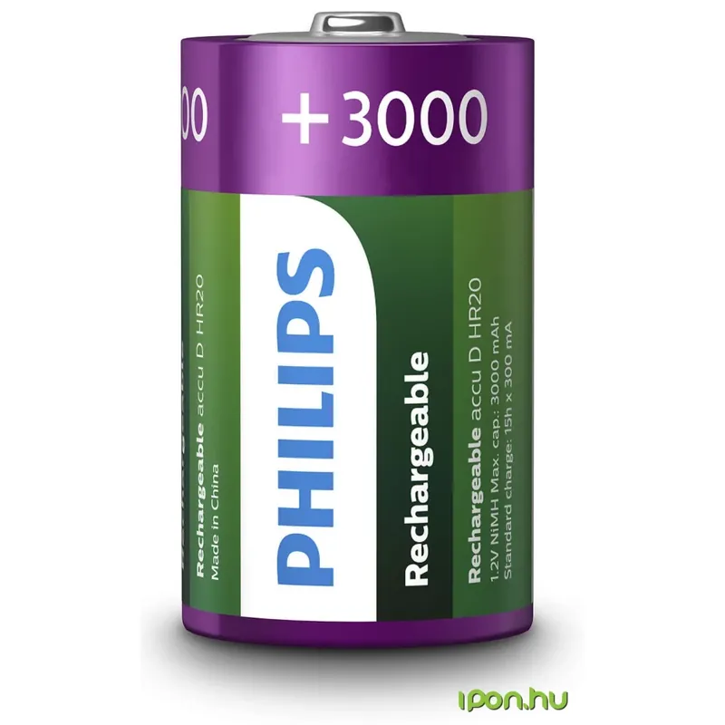 Plată securizată PHILIPS Rechargeable NiMH goliat akku (D) 3000mAh 2buc