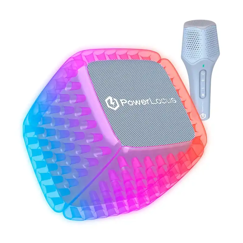 Reducere specială POWERLOCUS Bluetooth boxă karaoke pentru copii albastru-violet