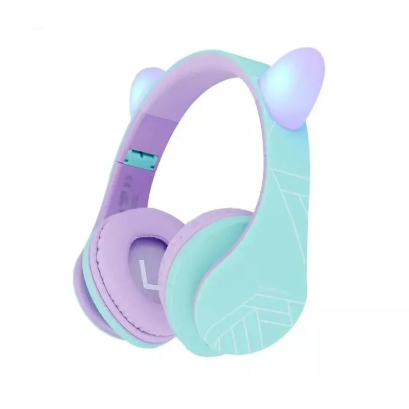 POWERLOCUS P2 Kids Bluetooth cască hangerőlimit cu funcţie lila/kékeszöld pwl-p2kidscat-tealpurple Super ofertă