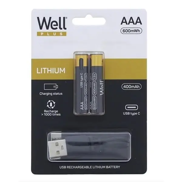 WELL Lithium mikro creion akku (AAA) 400mAh 2buc Ofertă exclusivă