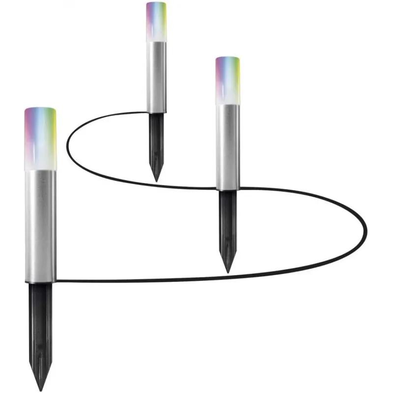 LEDVANCE Smart+ WIFI GardenPole Mini RGBW de aer liber poate fi introdus în pământ LED lampă extensie IP65 3 buc Plată sigură