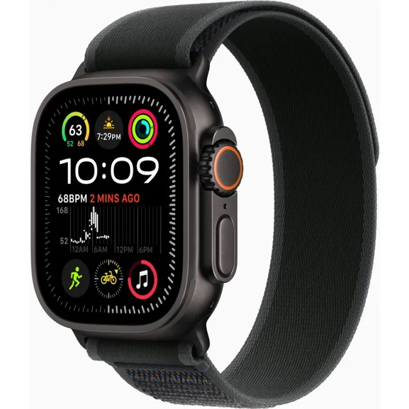 APPLE Watch Ultra 2 v2 Cellular 49mm negru titan toc - teren curea M/L negru Ultima șansă