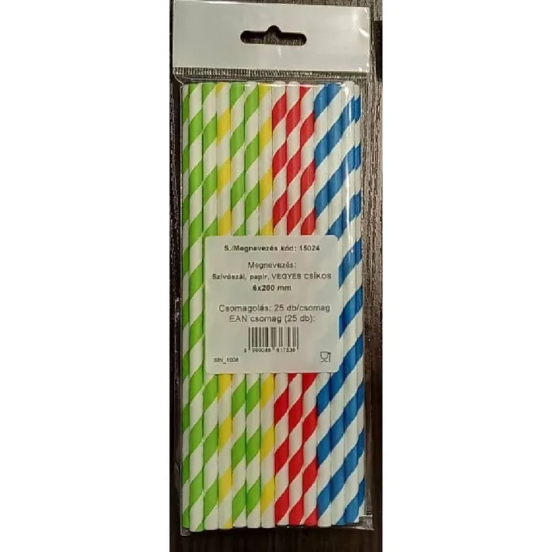 15024 hârtie paie mixt de culoarea ștriat 6mm x 200mm 25buc / pachet Comandă acum