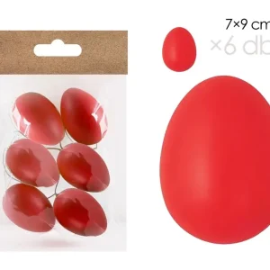 Cel mai vândut IRIS Dekor plastic ou x6 roșu 7x9cm