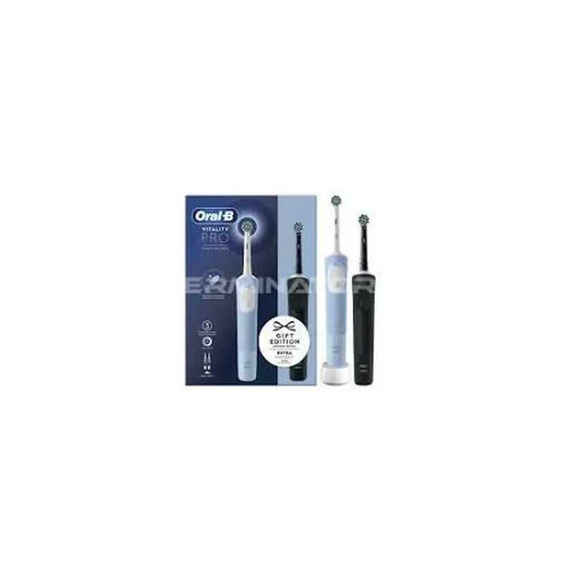 Comandă acum ORAL-B Vitality Pro D103 Duo electric periuţă de dinţi negru-albastru
