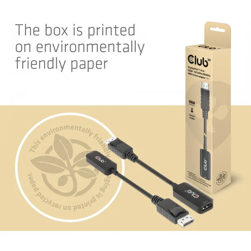CLUB3D DisplayPort 1.4 HDMI 2.1 Convertor Negru 10cm CAC-1088 Preț promoțional