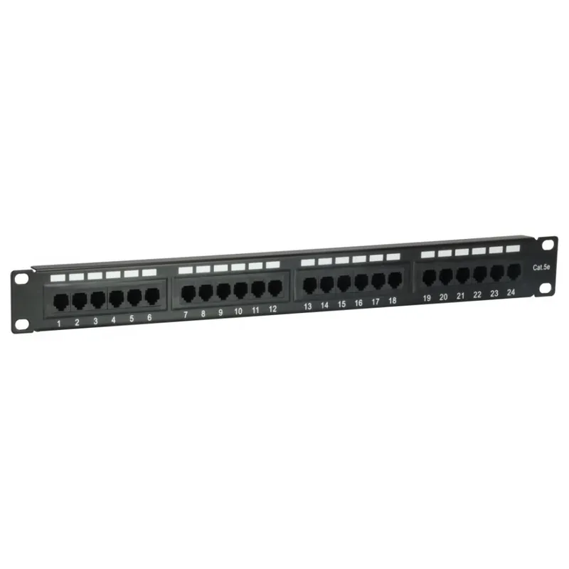 Vezi acum EQUIP 24-Port Cat.5e Unshielded Patch Panel Black 235325