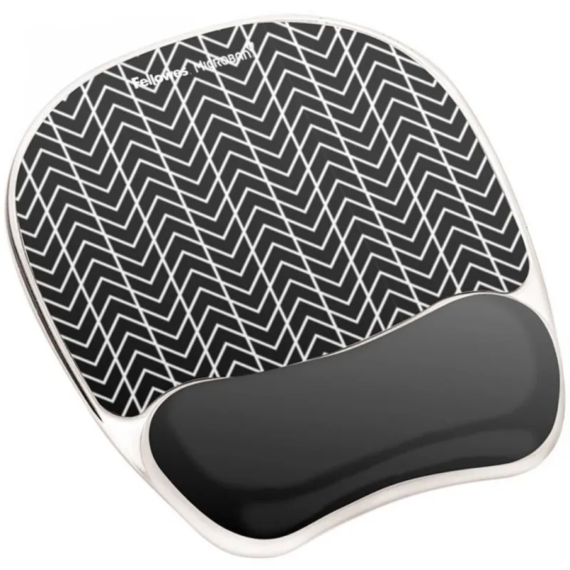Cel mai vândut FELLOWES mouse pad cu sprijin pentru încheietură gel-umplut Photo Gel zigzag cu modele