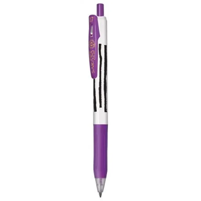 ZEBRA Sarasa Clip Gel stilou 0.33 mm apasa butonul ștriat test lila Expediere rapidă