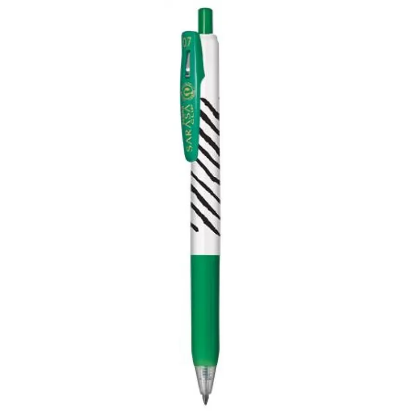 ZEBRA Sarasa Clip Gel stilou 0.33 mm apasa butonul ștriat test verde Chilipir