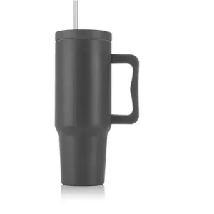 Preț promoțional 1605TER030 Termoszbögre cu un pai cu urechi 1.2L Gri